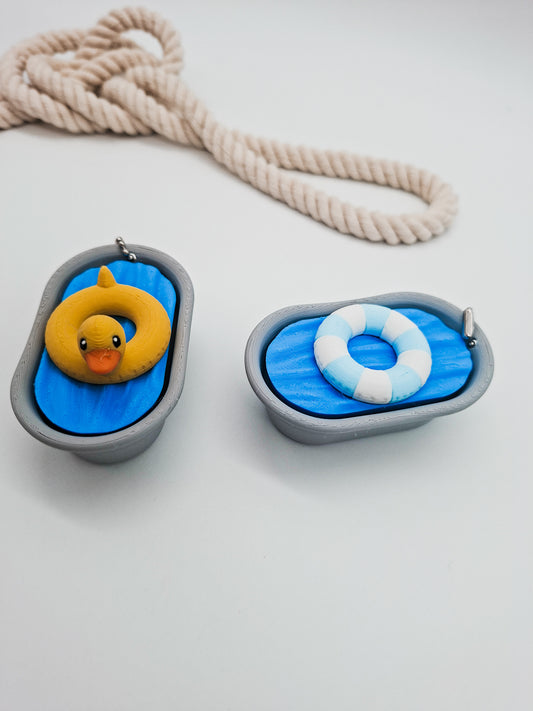 3D-gedruckter Badewannen Fidget Klicker mit liebevollem Design.
