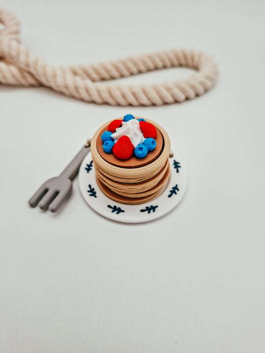 3D-gedruckter Pancake Fidget Klicker mit liebevollem Design.
