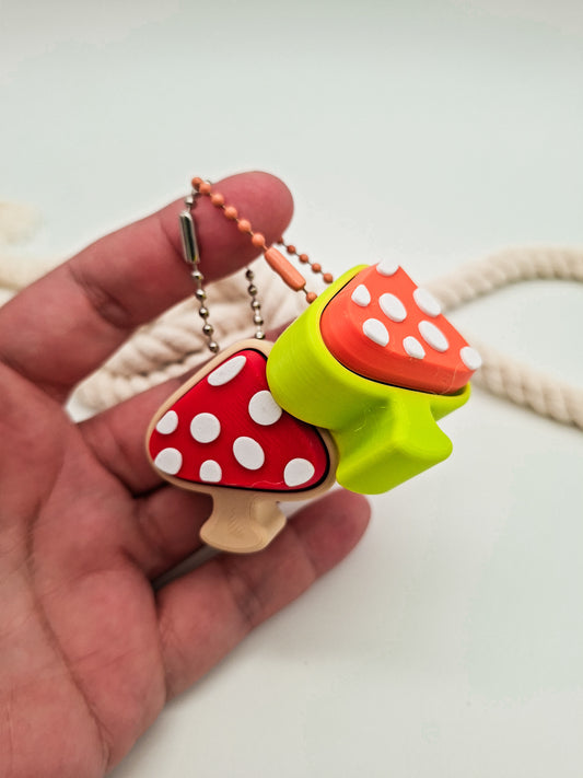 Bunter Fliegenpilz Fidget Klicker | 3D-gedrucktes Desk Toy