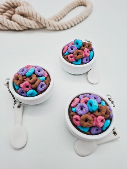 Kawaii Mini-Müslischale Schlüsselanhänger – Süße Frühstücks Miniatur