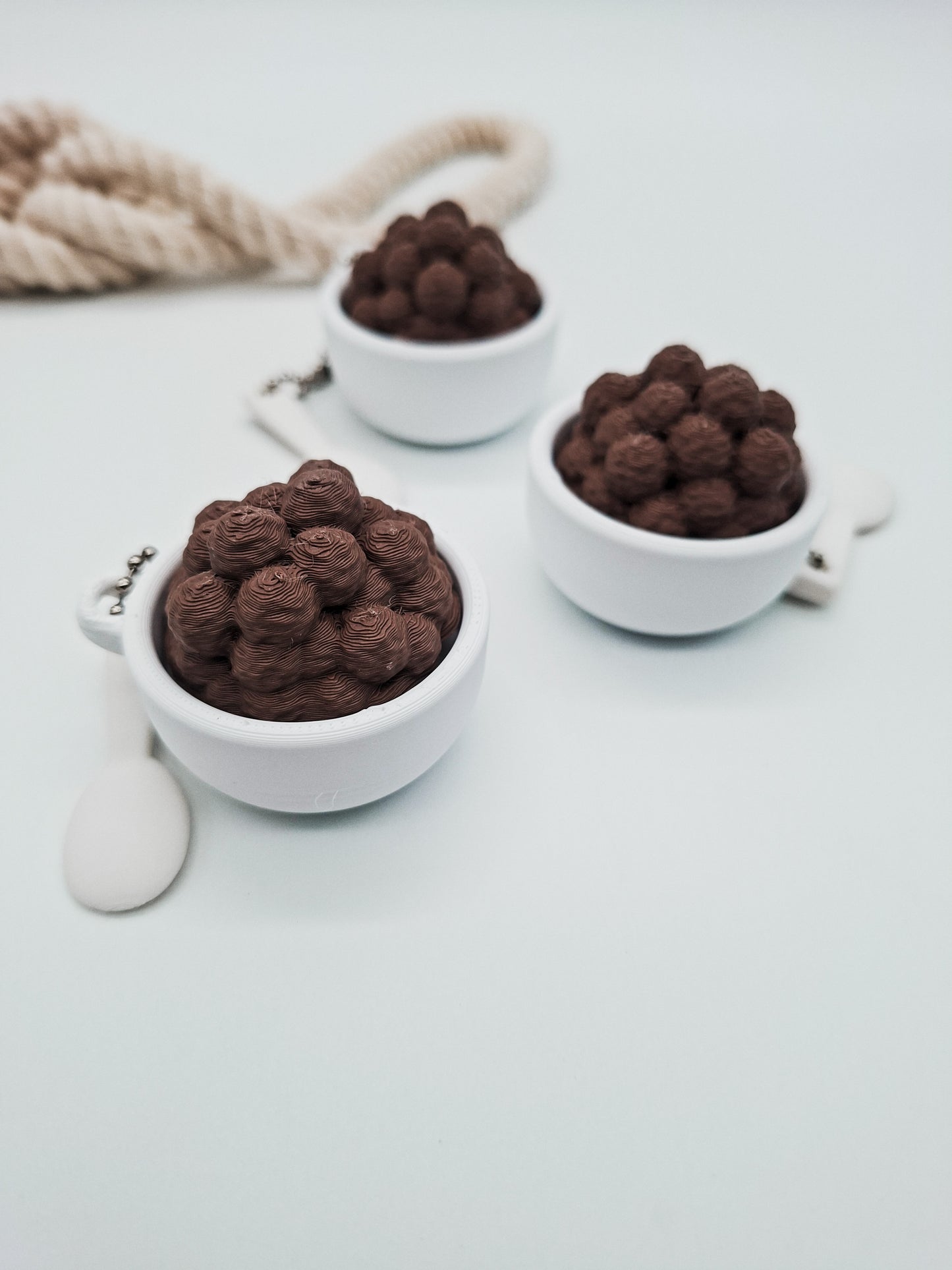 Kawaii Mini-Müslischale Schlüsselanhänger – Süße Frühstücks Miniatur