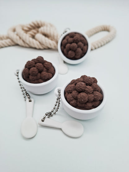 Kawaii Mini-Müslischale Schlüsselanhänger – Süße Frühstücks Miniatur