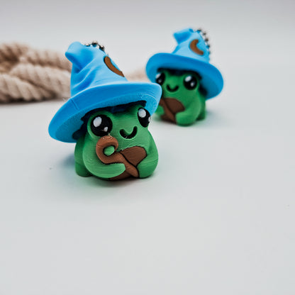 Zauberer Clicker – Niedlicher Magierfrosch Fidget Schlüsselanhänger