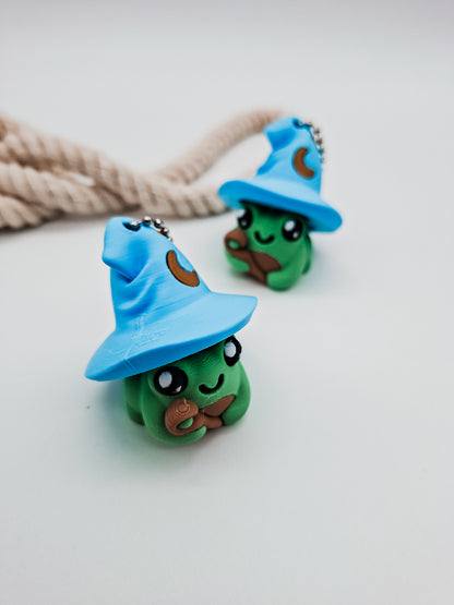 Zauberer Clicker – Niedlicher Magierfrosch Fidget Schlüsselanhänger