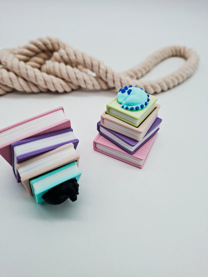 Bücherklicker mit Katze oder Drache | Niedlicher Fidget Klicker für Fokus & Entspannung