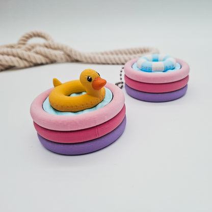 3D-gedruckter Planschbecken Fidget Klicker mit liebevollem Design.