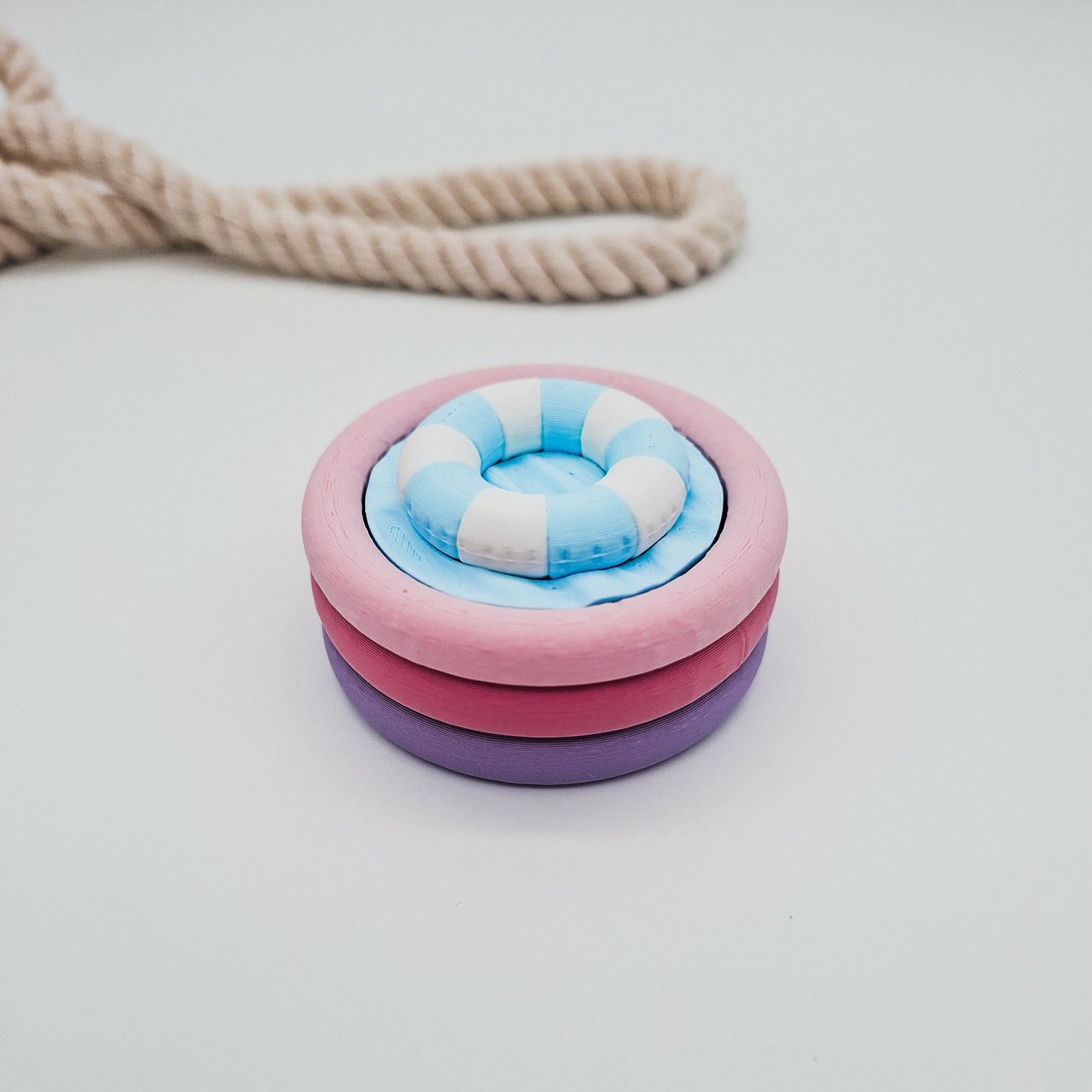 3D-gedruckter Planschbecken Fidget Klicker mit liebevollem Design.