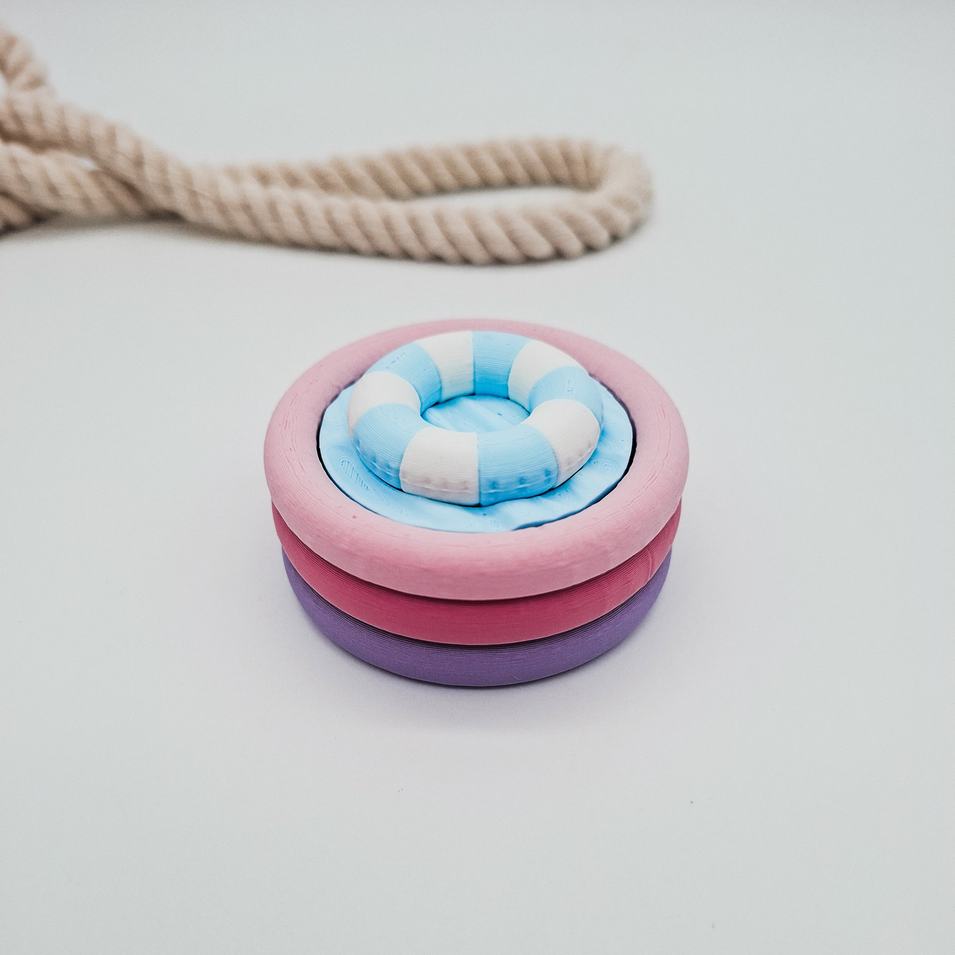 3D-gedruckter Planschbecken Fidget Klicker mit liebevollem Design.