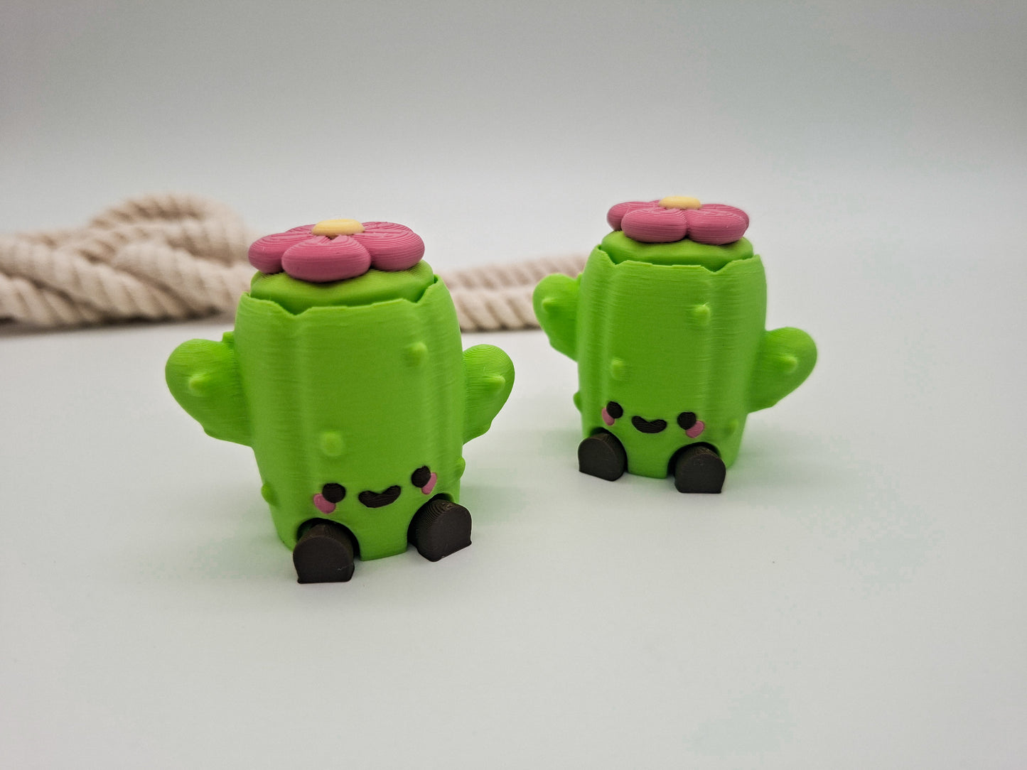 3D-gedruckter Kaktus Fidget Klicker mit liebevollem Design.