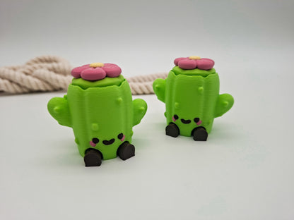 3D-gedruckter Kaktus Fidget Klicker mit liebevollem Design.