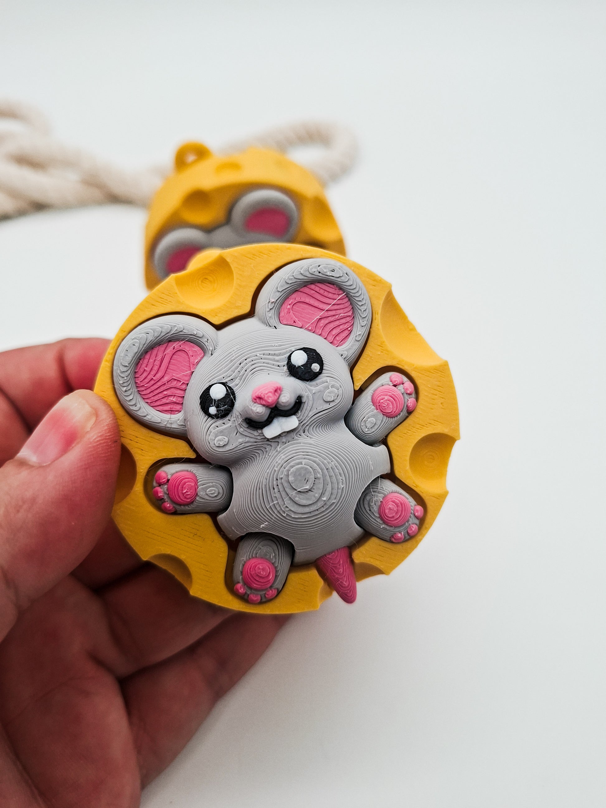 3D-gedruckter Maus Fidget Klicker mit liebevollem Design.