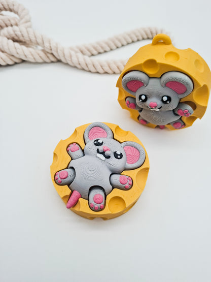 3D-gedruckter Maus Fidget Klicker mit liebevollem Design.