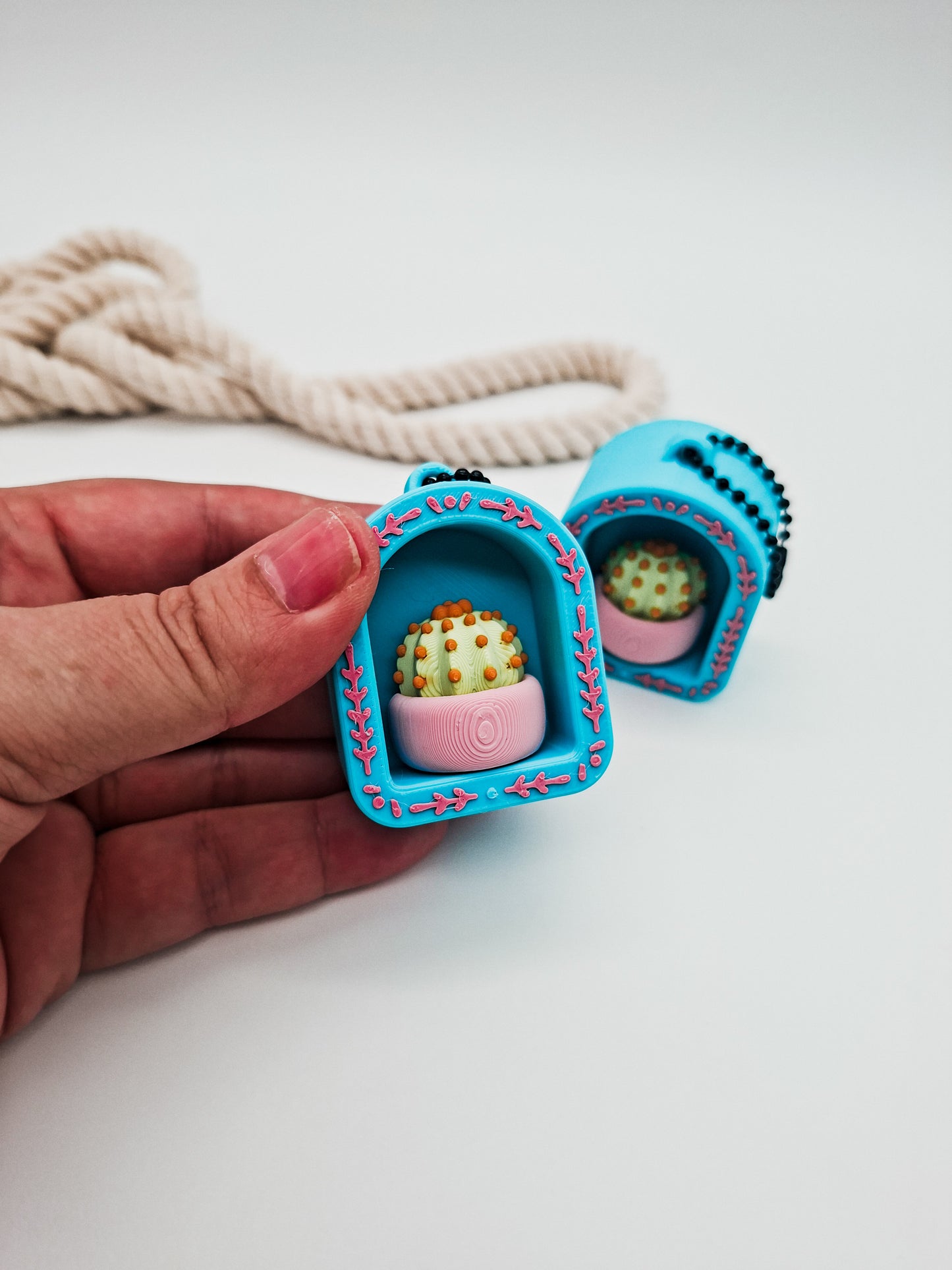 3D-gedruckter Kaktus Fidget Klicker mit liebevollem Design.