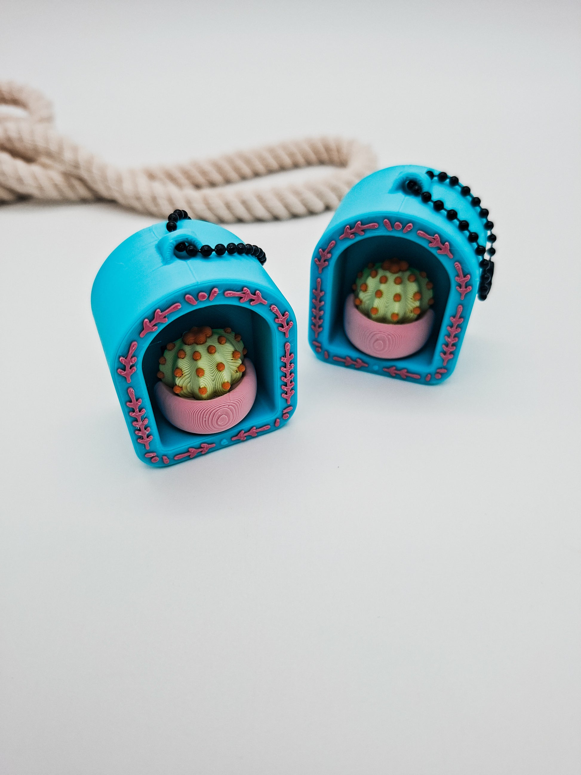 3D-gedruckter Kaktus Fidget Klicker mit liebevollem Design.