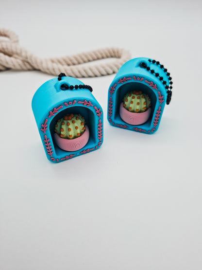 3D-gedruckter Kaktus Fidget Klicker mit liebevollem Design.