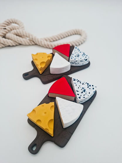3D-gedruckter Käseplatten Fidget Klicker mit liebevollem Design.