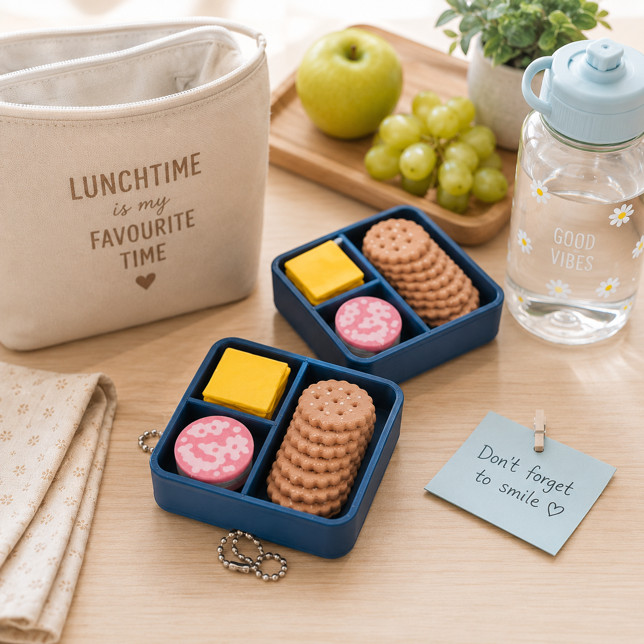 3D-gedruckter Lunchbox Fidget Klicker mit liebevollem Design.