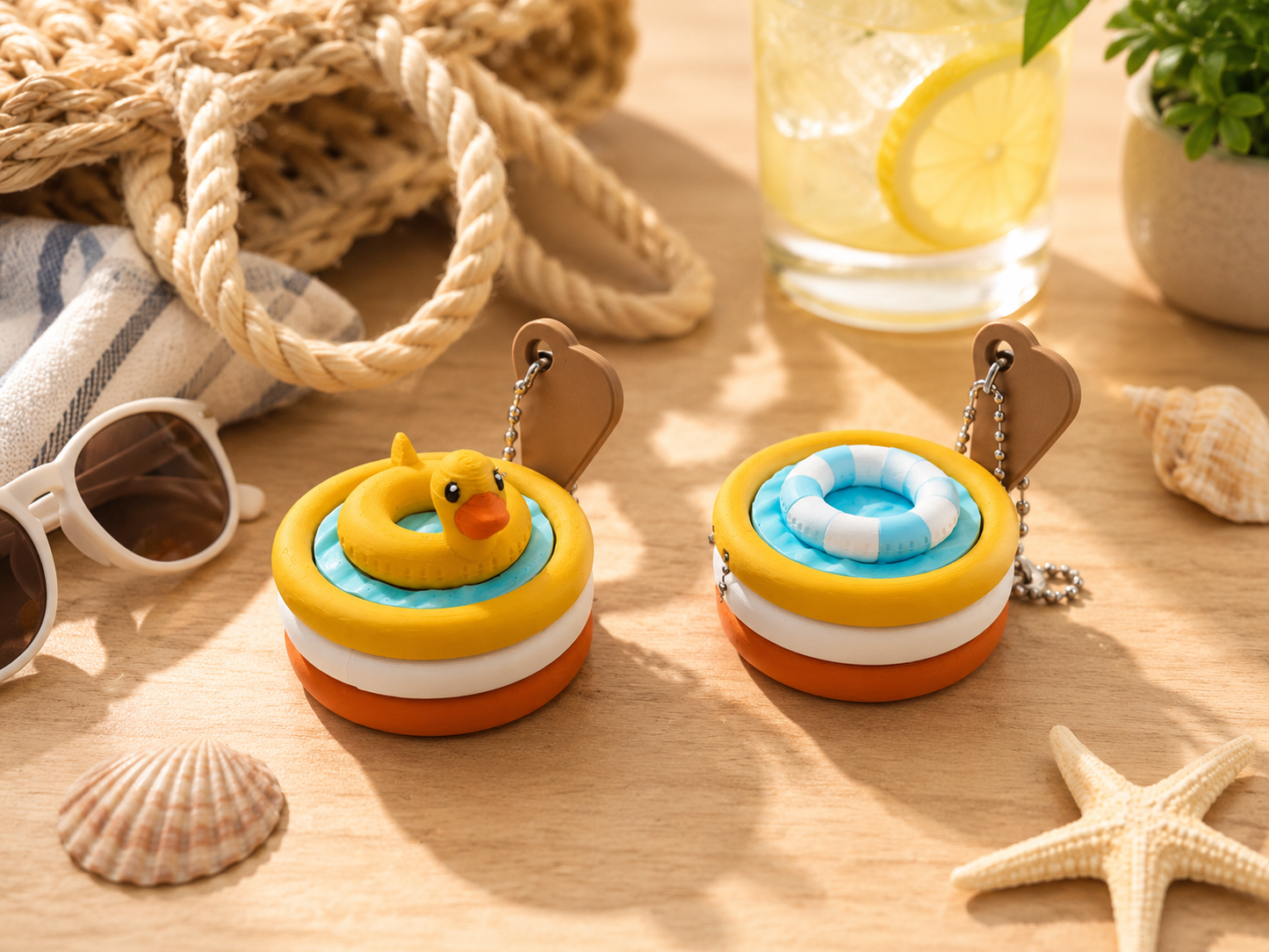 3D-gedruckter Planschbecken Fidget Klicker mit liebevollem Design.