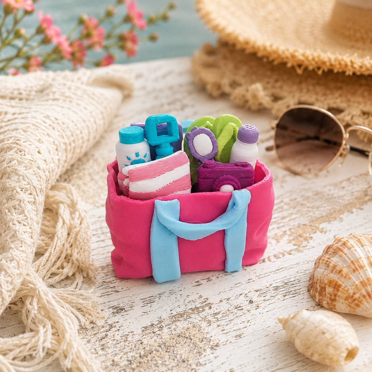 Beach Bag Fidget Klicker | 3D-gedrucktes Desk Toy