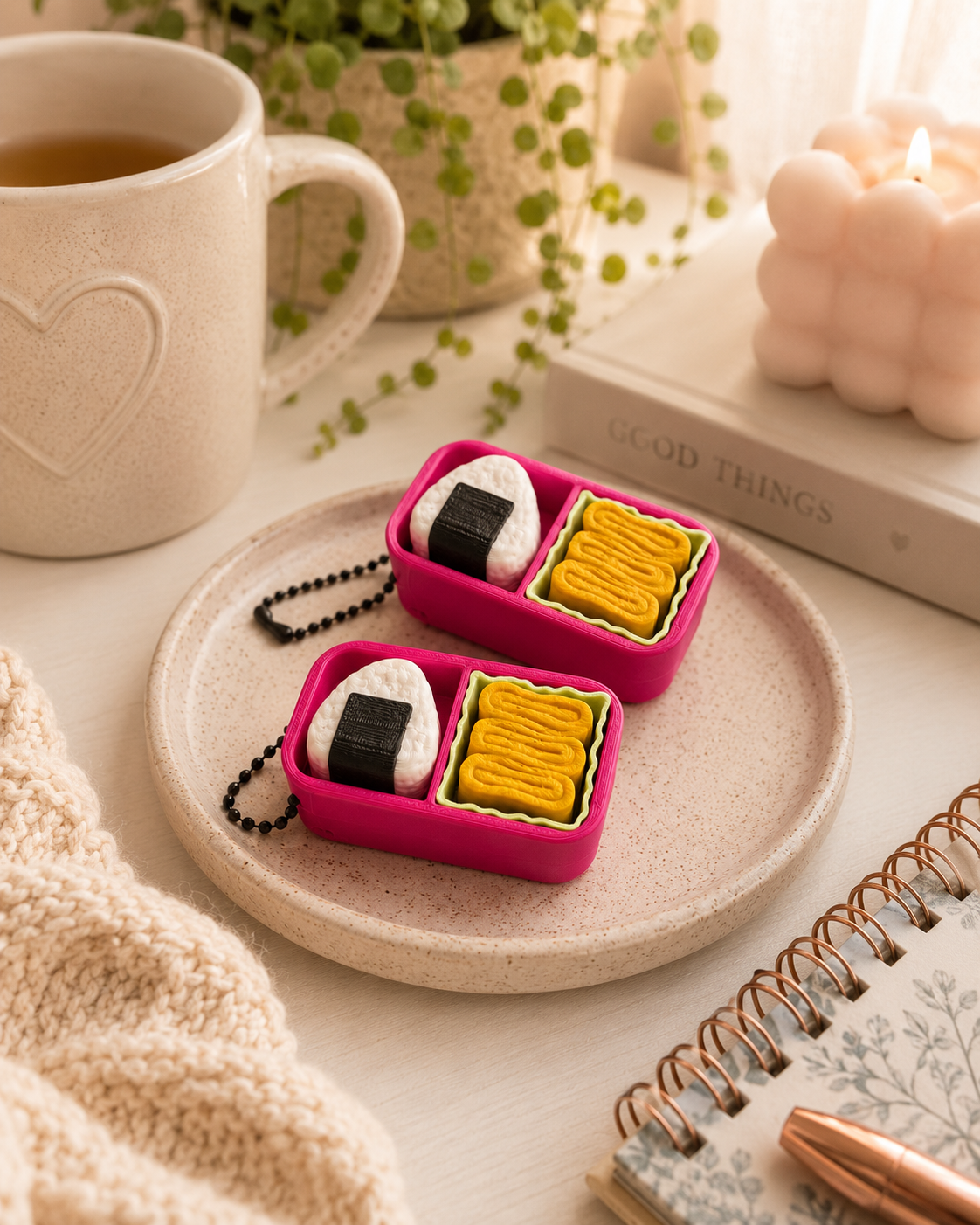 3D-gedruckter Mini-Lunchbox Fidget Klicker mit liebevollem Design.