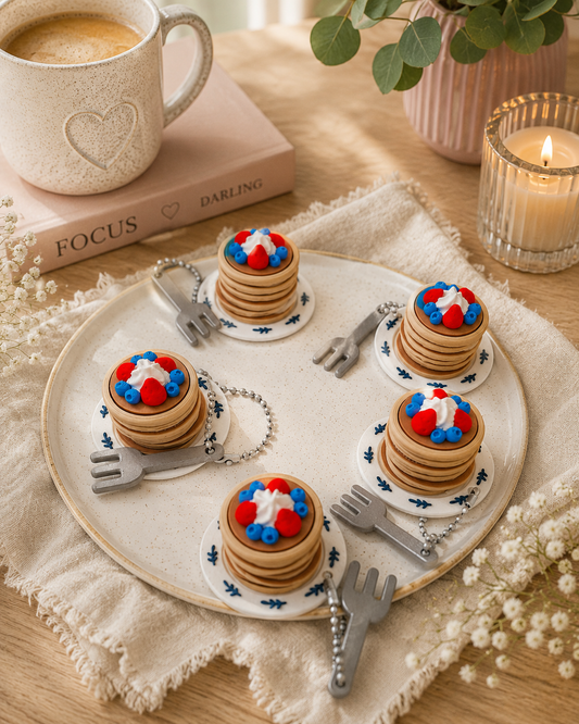 3D-gedruckter Pancake Fidget Klicker mit liebevollem Design.