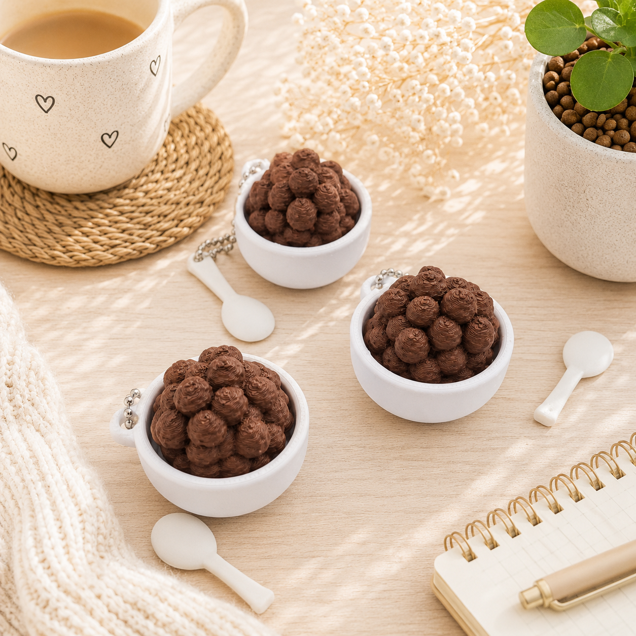 3D-gedruckter Müsli Fidget Klicker mit liebevollem Design.