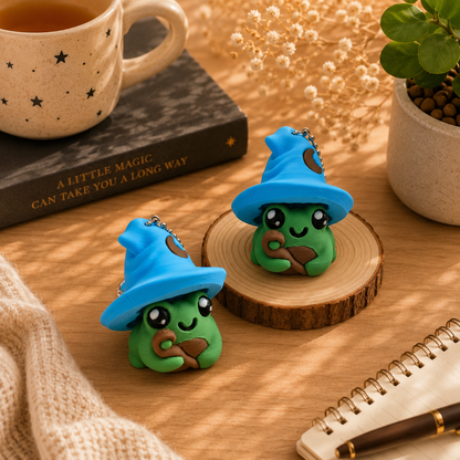 3D-gedruckter Zauberer Fidget Klicker mit liebevollem Design.