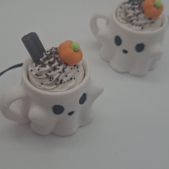 3D-gedruckter Geistertasse Fidget Klicker mit liebevollem Design.